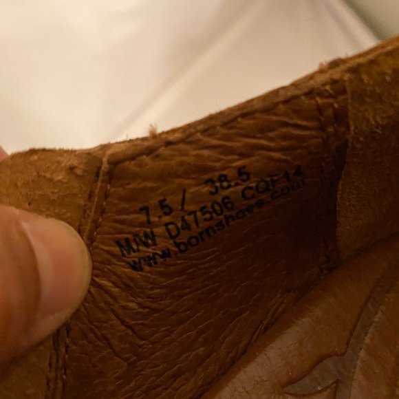 Born Calixta Womens Brown Leather Zip Booties Size 7.5/38.5 - Picture 9 of 13